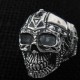 Skull Ring For Motor Biker - TR83